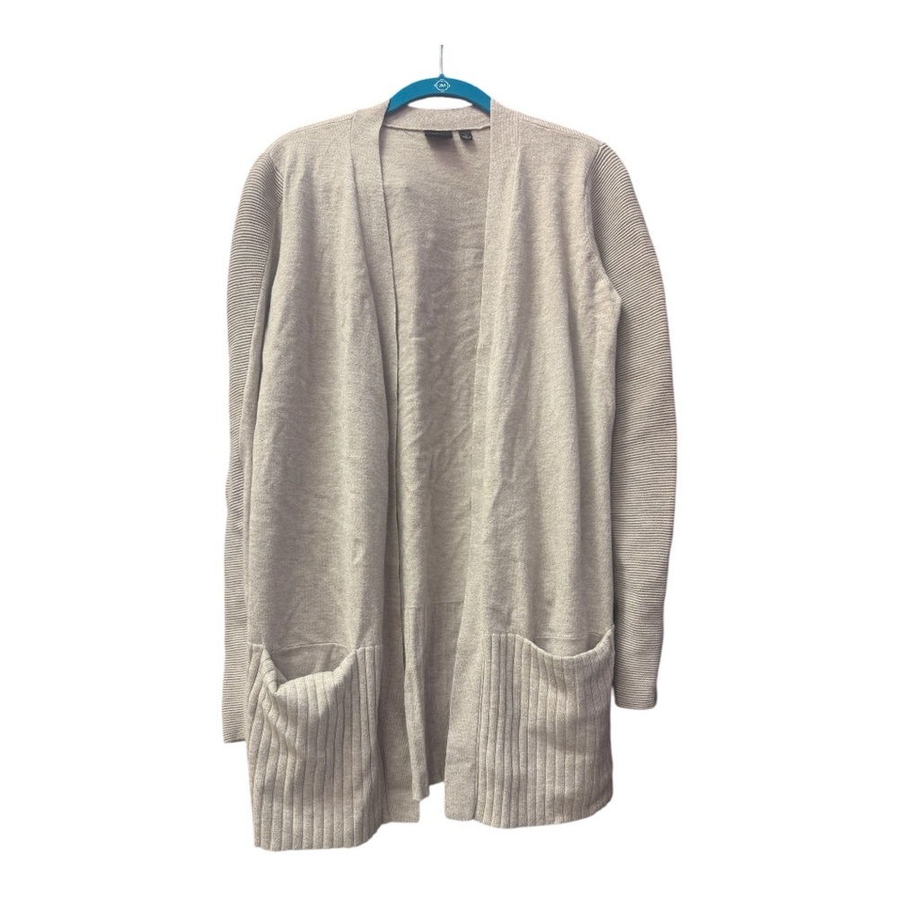 New devotion by cyrus Women's Cream Open Front Cardigan medium long sweater